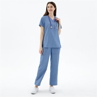 中国 Breathable Anti-Wrinkle Hospital Uniforms Spandex Medical Stretch Suits Scrub Sets Jogger Medical Nursing Scrub Uniforms 販売のため