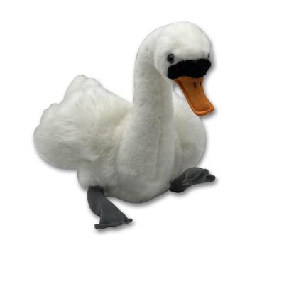 China Swan Lifelike Plush Toy White Swan Stuffed Swan Toy Soft for sale