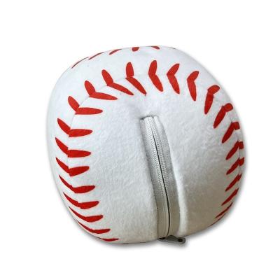 China Baseball 2 in 1 Neck Pillow Cushion Reversible to a Baseball  Filled with Beans for sale