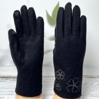 China Plain Wholesale Women lady Acrylic Knit/sewing Warm fashion Gloves and Mittens for Winter Autumn for sale