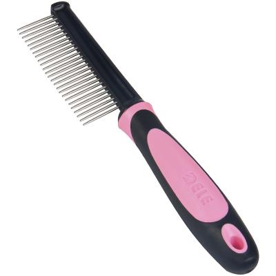 China Sustainable Dog Combs with Stainless Steel Teeth Cat Comb for Removing Tangles and Knots Professional Grooming Tool for Long and Short Hair for sale