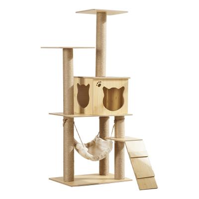 China Sustainable Manufacturer Supplier China cheap cat trees cat tree wood cat tree scratcher for sale