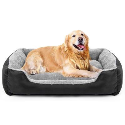 China Waterproof Wholesale Luxury Waterproof Ultra Soft Pet Dog Bed Rectangle Pet Bed Washable Dog Bed for sale