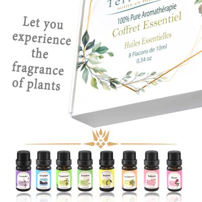 China Top Grade Skin Revitalizer Aromatherapy Essential Oil Set 3/6/8/10 Pack 10ml 30ml Bottles Lavender Peppermint Eucalyptus Clove Cedar Orange Oil for sale