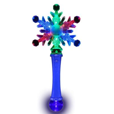 China Multicolor Party Decoration Plastic Christmas Led Snowflake Stick for sale