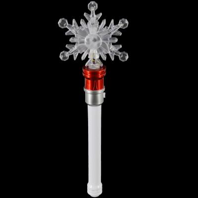 China Hot Sale Plastic Christmas Party Snowflake Magic Wand Light Up Toys for sale