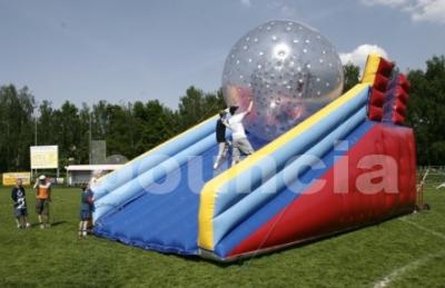 China PVC Zorb Ball Racing Track , Zorb Ramp Used On Grassland Or Snow Field for sale