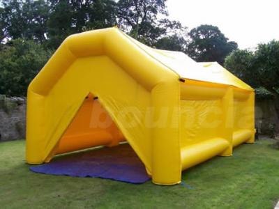 China 0.9mm PVC-Gelb-Farbe-PVC-Planen-aufblasbares Campingzelt zu verkaufen