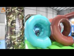 Giant Blow Up Inflatable Water Park Obstacle Course 302.5m Long