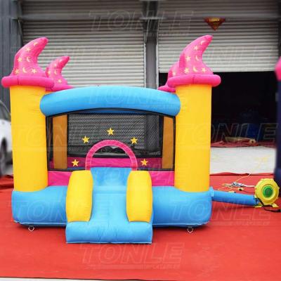 China Outdoor/Indoor Inflatable Slide Castle Bouncer Hat Oxford Fabric Jumping Event/Bounce House With Blower for sale