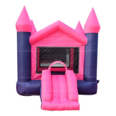 China Outdoor/indoor/party/company event small pink purple castle mini inflatable bouncer,bounce house for household on sale for sale