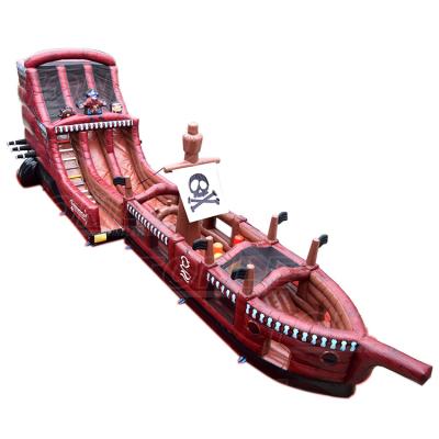 China Very Popular Outdoor/Indoor Inflatable Pirate Ship Water Slide Party/Pirateship Inflatable Slide For Adult And Kids for sale