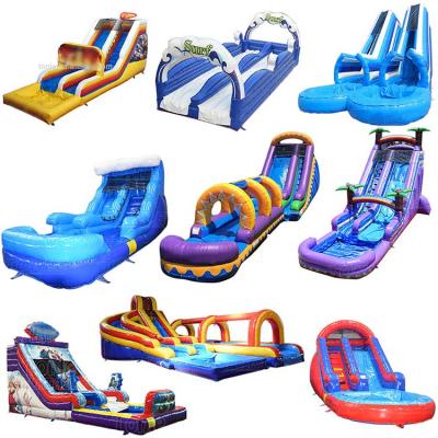 China Retail Commercial Rental Inflatable Waterslide Adult Amusement Park School Backyard Birthday Party And Kids Inflatable Water Slide For Sale for sale