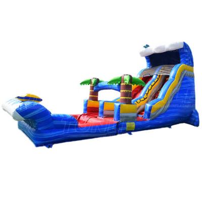 China Party/Outdoor/Indoor Commercial Tropical Inflatable Water Slide/Family Use Water Slide Water Slide with Detachable Pool for sale