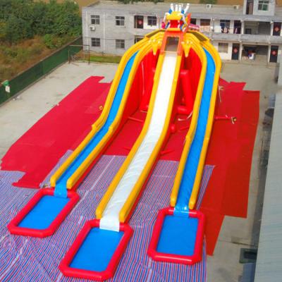 China Party/Outdoor/Indoor Custom The Biggest Largest Huge Hippo Dragon Waterslide Inflatable Water Slide For Adult for sale