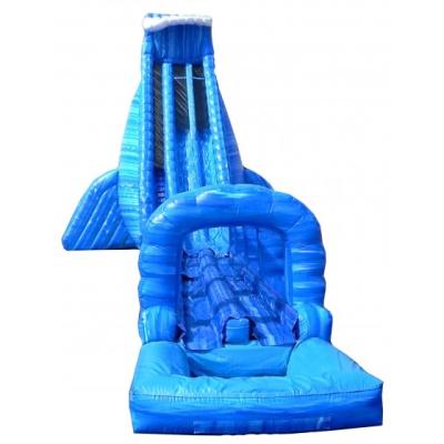 China Party magic wavy inflatable water slide/big blue interesting outdoor/indoor commercial with slideway on sale for sale