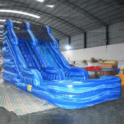 China Outdoor / Indoor Wholesale Party / Custom Inflatable Blue Dry Slide For Adult for sale