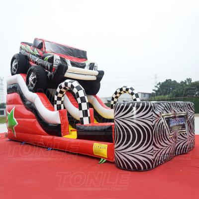 China Hot Selling Commercial Inflatable Car Theme Dry Place/Playground/Amusement Park Kids Slide On Sale for sale