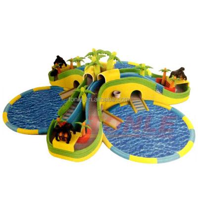 China Park/square/playground/beach water pool park etc. Gorilla Island Inflatable for sale