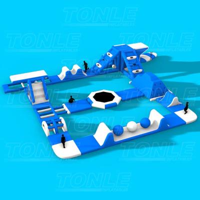 China Lack lake/sea floating water pool/playground etc. commercial inflatable water park adult sea boat for kids for sale