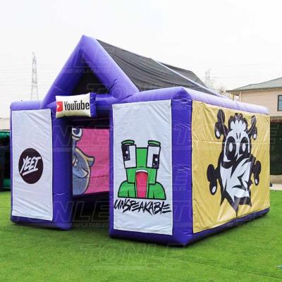 China Cheap Custom Inflatable Party Event/Exhibition/Park/Factory You Tube Stall Tent Air Advertising Tent For Sale for sale