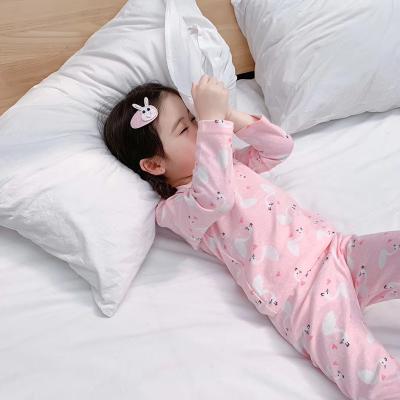 China 100% breathable cotton super soft pink color pajamas sets for cute girls essentioal for homewear for sale