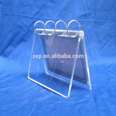 China Eco-friendly Flip Plastic Menu Sign Holder For Acrylic Calendar Table Tent Display for sale