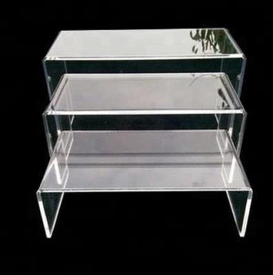 China Eco-friendly clear acrylic plastic riser set display rack for jewelry wholesale for sale