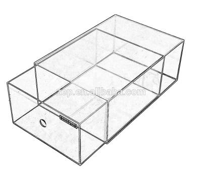 China Drop Front Acrylic Shoe Box Clear Plastic Sneaker Rack Wholesale Viable for sale