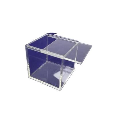 China Eco - Friendly Transparent Acrylic Candy Box With Sliding Lid Square Mini Box Custom for sale