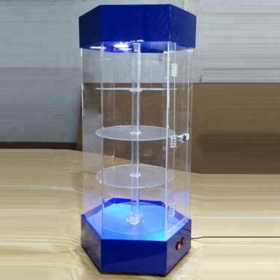 China Eco - Friendly And Durable Wholesale Acrylic Rotating Showcase With Led Light for sale