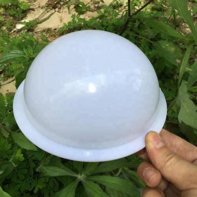 China Europe Cavity Opal White Acrylic Half Sphere Plastic Dome For Cover With Edge for sale