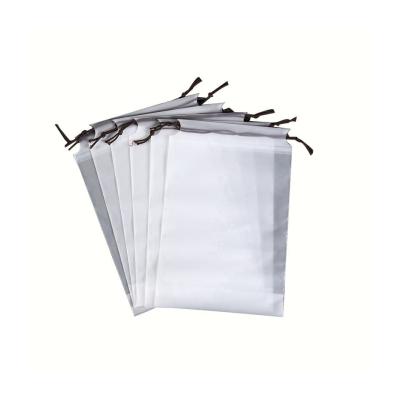 China Customized Clear Plastic Moisture Proof Drawstring Packaging Plastic Bag for sale