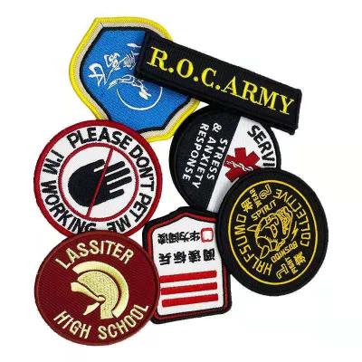 China Viable China Factory Wholesale Custom School Uniform Micro-chapter Embroidery Patch Decoration Patches for sale