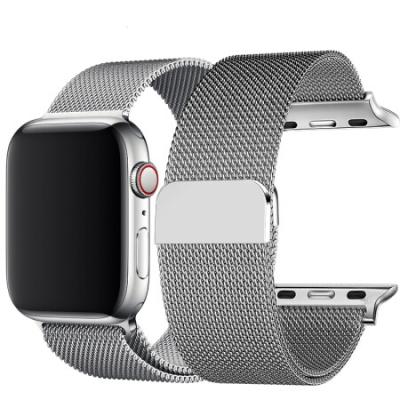 China Replacement Watch Bands Stainless Steel Milanese Braided Mesh Magnetic Strap For Apple Watch 7 6 Milan Apple Watch Band for sale