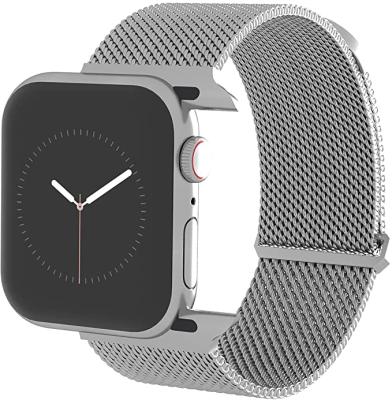 China 2021 Amazon Sale Latest Hot Milanese Mesh Stainless Steel Replacement Watch Bands Simple Magnetic Watch Band For Apple Watch 7 6 5 4 3 2 1 Se for sale