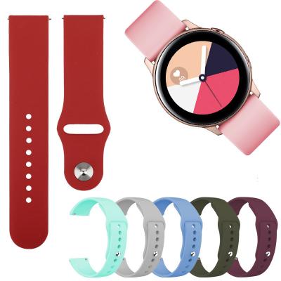 China Universal Replacement Watch Bands Reverse Buckle 20MM 22MM Flat Head Silicone Watch Band Suitable For Huawei Samsung Watch for sale