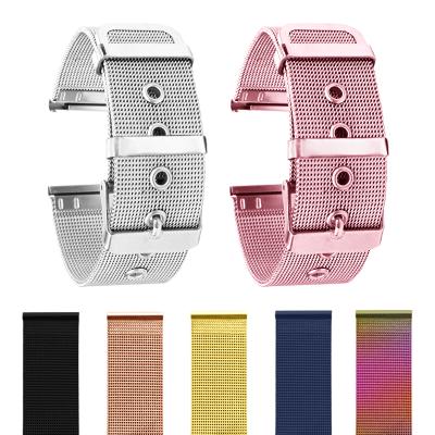 China Mesh Belt Buckle Pin Buckle Stainless Steel Metal Watch Band Replacement Watch Bands 20mm 22mm Milan Retro For dw Samsung Huawei for sale