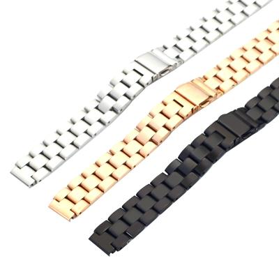 China Replacement Watch Bands Fashion Three-pearl Luxury Stainless Steel Watch Band For Xiaomi Smart Bracelet 2 3 4 5 6 for sale