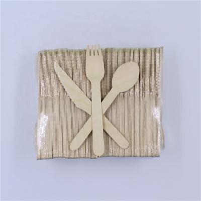 China Disposable Eco-friendly Knife Fork Disposable Wooden Spoon for sale