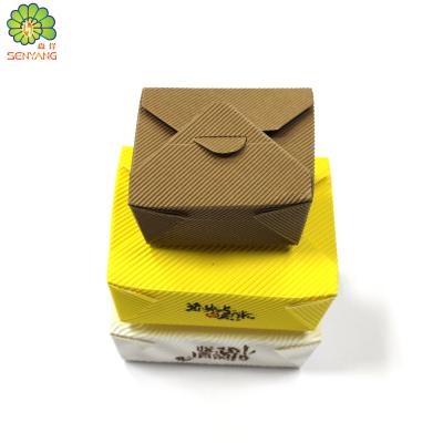 China Recyclable Wholesale Eco Friendly Food Take Away Packaging Paper Lunch Corrugate Boxes With Custom Logo for sale