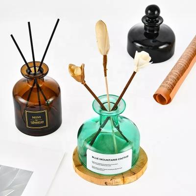 China 80Ml 140Ml 250Ml Empty Amber Glass Reed Perfume Diffuser Bottle Aromatherapy Essential Oil Cosmetic Luxury Aroma Diffuser Bottle for sale