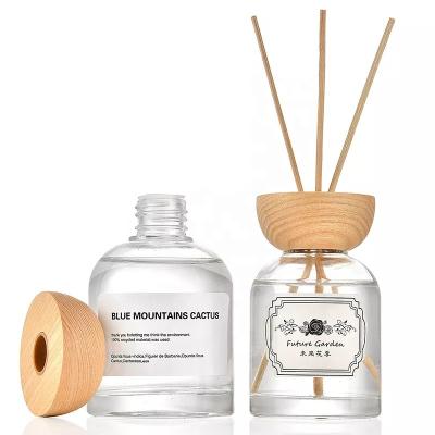 China Cosmetic Aroma Glass Oil Bottle With Reed Diffuser Sticks Air Freshener Perfume Glass Reed Diffuser Bottle for sale