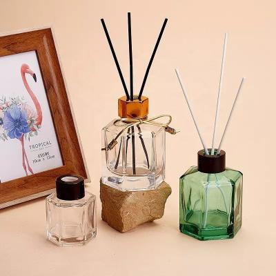 China Hot Sale 50ml 100ml 120ml Glass Bottle Empty Room Cosmetic Perfume Reed Diffuser Bottle for sale