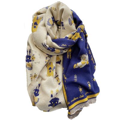 China 2021 European American hot women's cashmere scarf small daisies winter fashion scarf ladies shawls scarves for sale