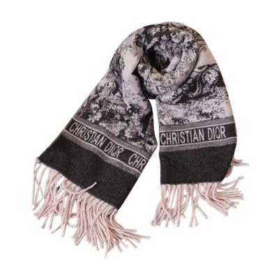 China European American Luxury Brand Winter Scarf Women Cashmere Warm Thick Soft Pashmina Foulard Scarves Shawls Wraps Cover for sale