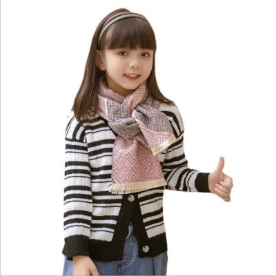 China 2021 new autumn and winter children's cashmere scarf fashion letter children's colorimetric warm European American scarf for sale