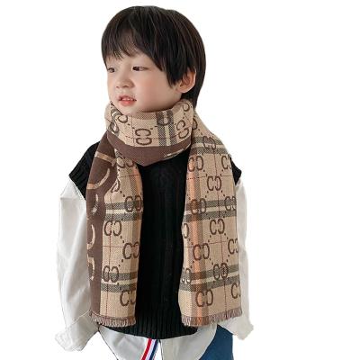 China New Large European American Hot Sale Stock Large Tartan Winter Shawl Square Blanket Kids Plaid Scarf for sale