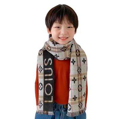 China Fashion European American Warm Scarf Winter Plush Kids Buffalo Blanket Poncho Shawl Super Soft Scarf for sale