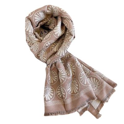 China European American Winter Cashmere Scarf For Women Deep Shape Lady Warm Soft Cashmere Long Scarves for sale